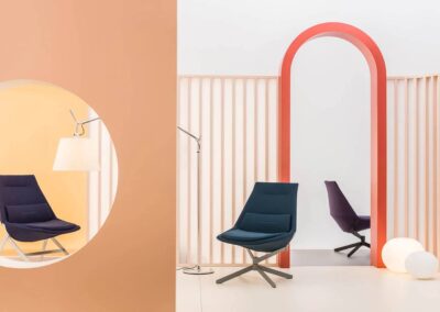 nowoczesna aranżacja foteli soft seating