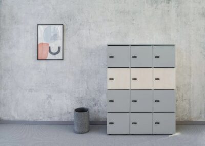 minimalistyczne szafa typu locker